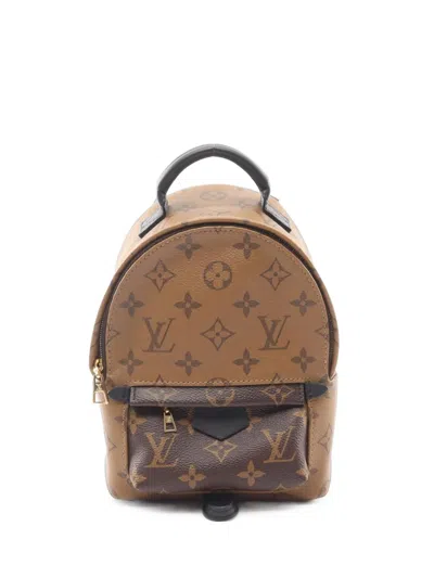 Pre-owned Louis Vuitton 2019 Palm Springs Monogram Reverse Backpack In Brown