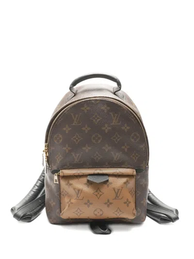 Pre-owned Louis Vuitton 2019 Palm Springs Pm Monogram Backpack In Brown