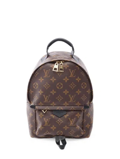 Pre-owned Louis Vuitton 2019 Palm Springs Pm Monogram Backpack In Brown