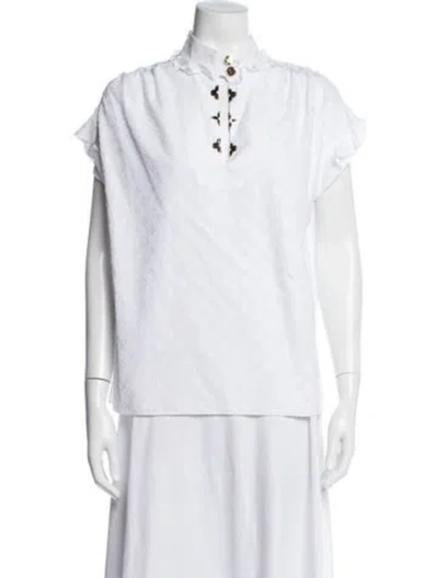 Pre-owned Louis Vuitton 2019 Patterned Blouse In Neutrals