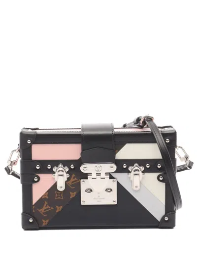 Pre-owned Louis Vuitton 2019 Petite Malle Leather Cross Body Bag In Black