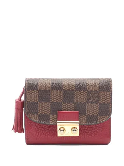 Pre-owned Louis Vuitton 2019 Portefeuil Croisette Wallet In Red