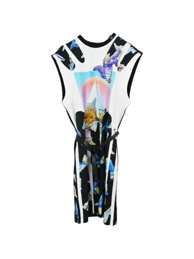 Pre-owned Louis Vuitton 2019 Printed Sleeveless Dress In White