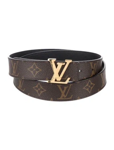 Pre-owned Louis Vuitton 2019 Reversible 30mm Belt In Brown