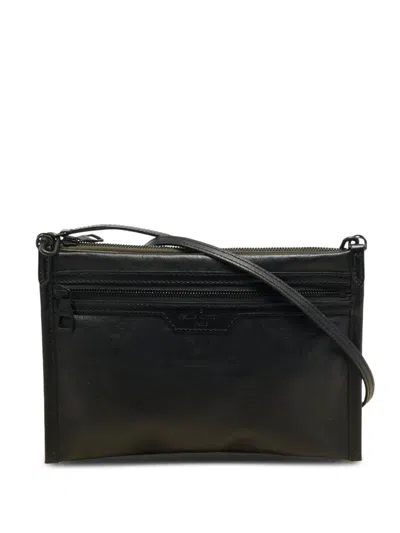 Pre-owned Louis Vuitton 2019 Shadow Monogram Messenger Bag In Black