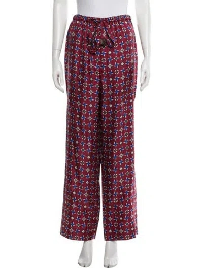 Pre-owned Louis Vuitton 2019 Silk Pajamas In Burgundy