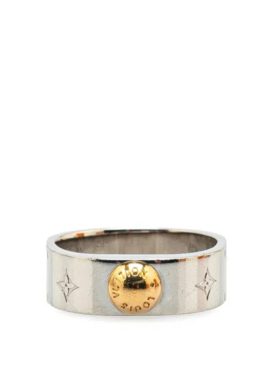Pre-owned Louis Vuitton 2019 Silver Tone Nanogram Ring Costume Ring In 银色