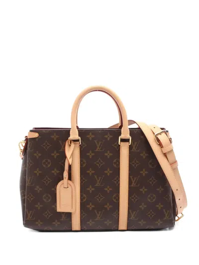 Pre-owned Louis Vuitton 2019 Soufflot Mm Monogram Tote Bag In Brown