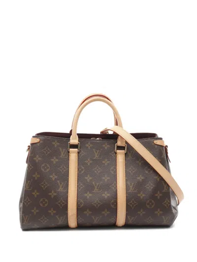 Pre-owned Louis Vuitton 2019 Soufflot Mm Tote Bag In Brown