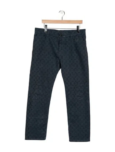 Pre-owned Louis Vuitton 2019 Straight-leg Jeans In Blue