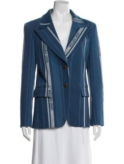Pre-owned Louis Vuitton 2019 Striped Blazer In Blue