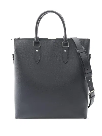 Pre-owned Louis Vuitton 2019 Taiga Anton Tote Satchel In Blue