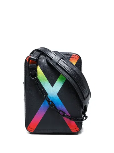 Pre-owned Louis Vuitton 2019 Taiga Danube Messenger Bag In Black