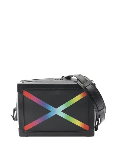Pre-owned Louis Vuitton 2019 Taiga Rainbow Soft Trunk Crossbody Bag In Black