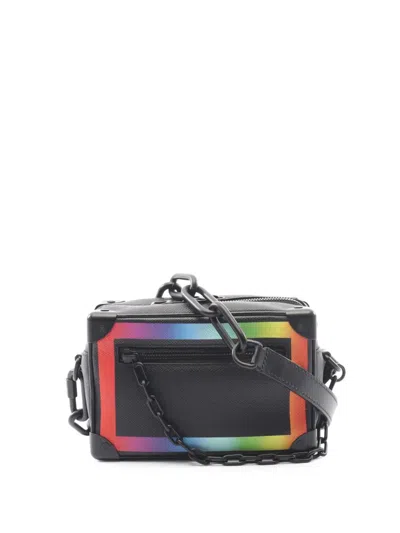 Pre-owned Louis Vuitton 2019 Taiga Rainbow Soft Trunk Crossbody Bag In Black