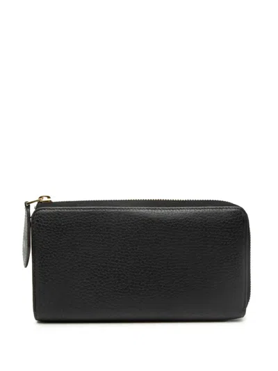 Pre-owned Louis Vuitton 2019 Taurillon Comete Zippy Wallet Long Wallets In Black