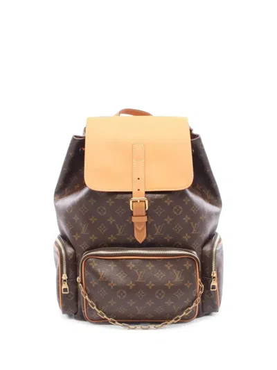 Pre-owned Louis Vuitton 2019 Trio Monogram Backpack In Brown