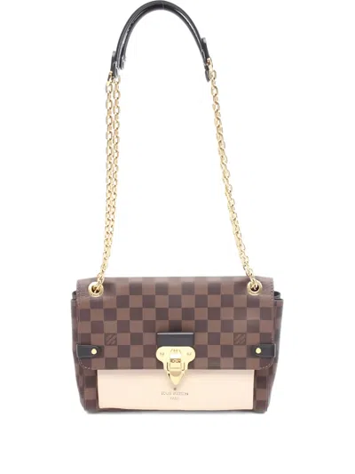 Pre-owned Louis Vuitton 2019 Vavin Pm Damier Ebene Claim W Chain Shoulder Bag In Brown