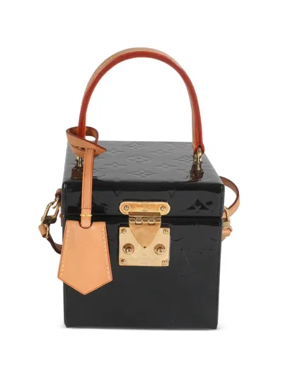 Pre-owned Louis Vuitton 2019 Vernis Bleecker Box Tote Bag In Black