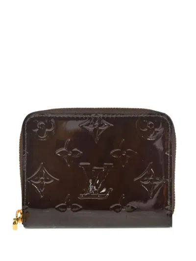 Pre-owned Louis Vuitton 2019 Vernis Zippy Coin Wallet In Brown