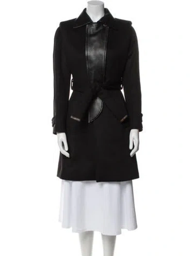 Pre-owned Louis Vuitton 2019 Wool Trench Coat In Black