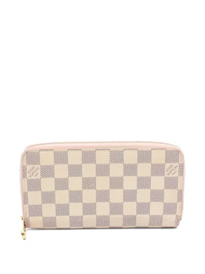 Pre-owned Louis Vuitton 2019 Zippy Damier Azur Wallet In Neutral