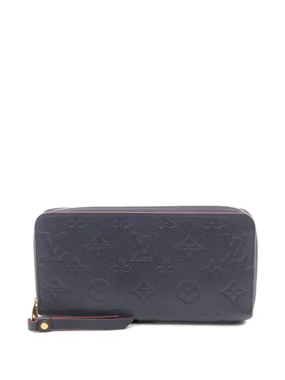Pre-owned Louis Vuitton 2019 Zippy Leather Wallet In Blue