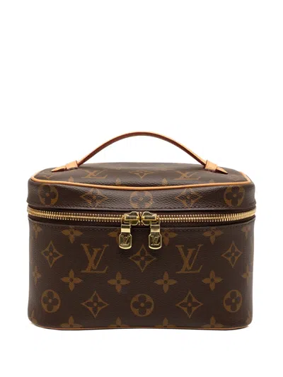 Pre-owned Louis Vuitton 2019-2020 Monogram Nice Mini Case Vanity Bag In Brown