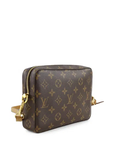 Pre-owned Louis Vuitton 2019-2021 Monogram Legacy Soft Trunk Pochette Shoulder Bag In Brown