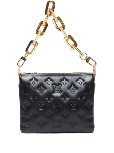 Pre-owned Louis Vuitton 2020-2024 Monogram Empreinte Coussin Shoulder Bag In Black