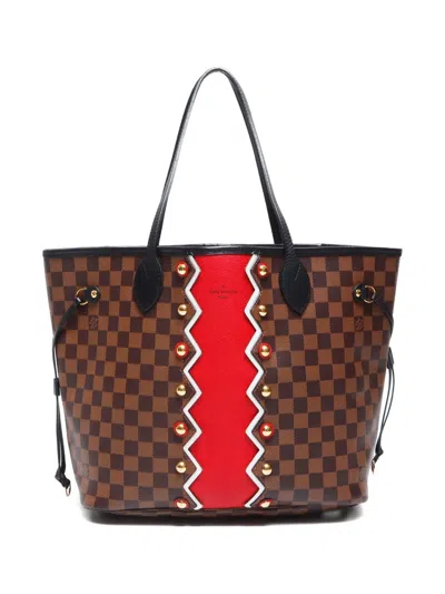 Pre-owned Louis Vuitton 2020-2024 Neverfull Karakoram Tote Bag In Brown