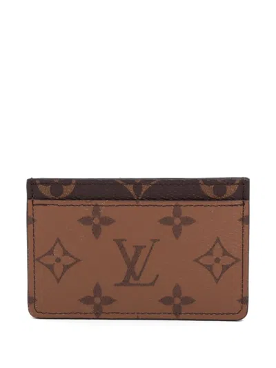 Pre-owned Louis Vuitton 2020-2024 Reverse Monogram Card Handle