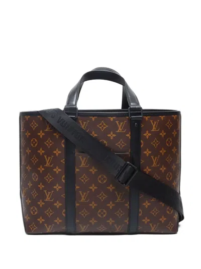 Pre-owned Louis Vuitton 2020-2025 Monogram Macassar Gm Tote Bag In Brown