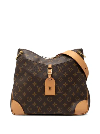 Pre-owned Louis Vuitton 2020-2025 Monogram Odeon Mm Crossbody Bag In Brown