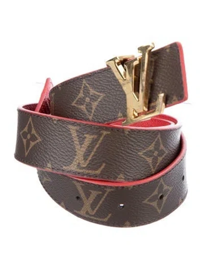 Pre-owned Louis Vuitton 2020 30mm Lv Initiales Belt In Brown