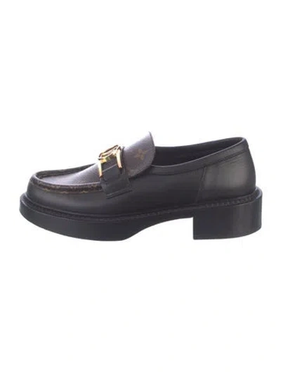 Pre-owned Louis Vuitton 2020 Academy Loafers In Black/brown