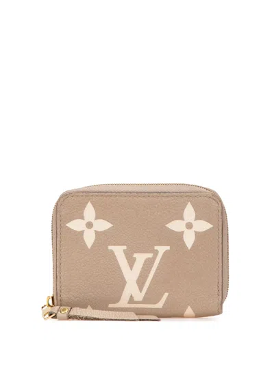 Pre-owned Louis Vuitton 2020 Bicolor Monogram Empreinte Giant Zippy Purse Coin Pouch