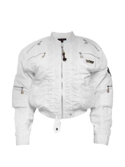 Pre-owned Louis Vuitton 2020 Biker Zip Jacket In White
