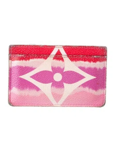 Pre-owned Louis Vuitton 2020 Card Case In Pink