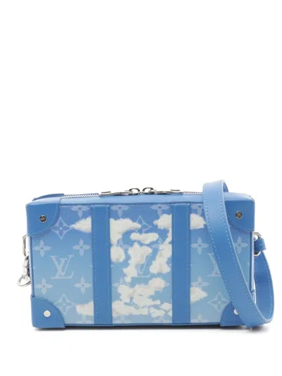 Pre-owned Louis Vuitton 2020 Clouds Soft Trunk Handbag In Blue