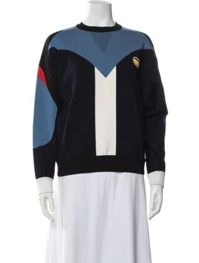 Pre-owned Louis Vuitton 2020 Colorblock Pattern Sweatshirt In Blue
