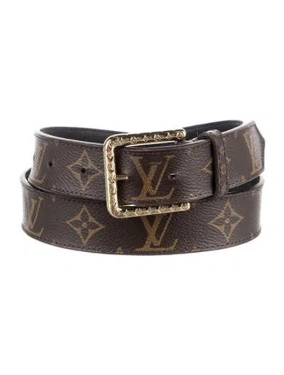 Pre-owned Louis Vuitton 2020 Daily Multi-pocket 30mm Belt Waist Belt In Brown