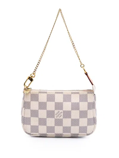 Pre-owned Louis Vuitton 2020 Damier Azur Mini Pochette Accessoires Handbag