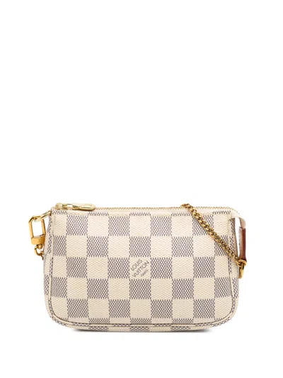 Pre-owned Louis Vuitton 2020 Damier Azur Mini Pochette Accessoires Handbag