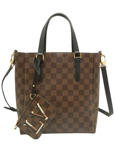 Pre-owned Louis Vuitton 2020 Damier Ebene Belmont Pm Satchel In Black