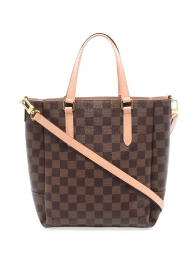 Pre-owned Louis Vuitton 2020 Damier Ebene Belmont Pm Satchel In Brown