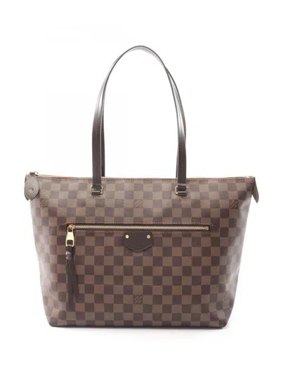 Pre-owned Louis Vuitton 2020 Damier Ebene Iena Mm Tote Bag In Brown