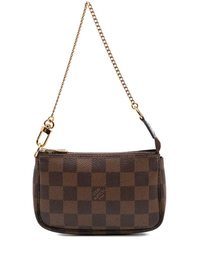 Pre-owned Louis Vuitton 2020 Damier Ebene Mini Pochette Accessoires Handbag