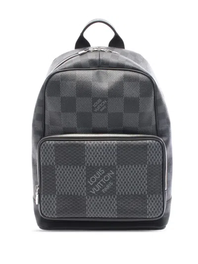 Pre-owned Louis Vuitton 2020 Damier Graphite 3d Campus Backpack In Black
