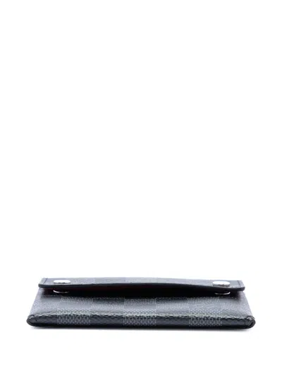 Pre-owned Louis Vuitton 2020 Damier Graphite Compact Modulable Wallet Small Wallets In Black